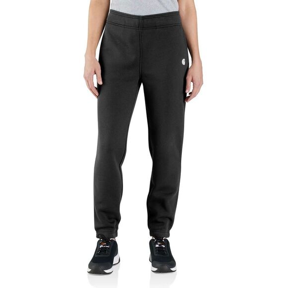 Carhartt Women’s XL (16-18) Relaxed Fit Fleece Jogger Pants Black - Picture 1 of 8